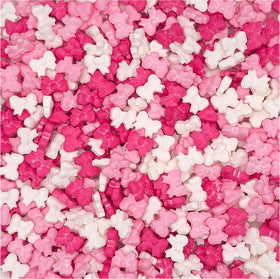 NCS Ribbon Bow sprinkles hot pink on cupcakes for vibrant decorations