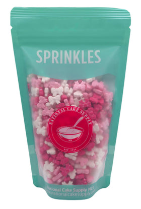NCS Ribbon Bow sprinkles light pink on cakes for delicate accents