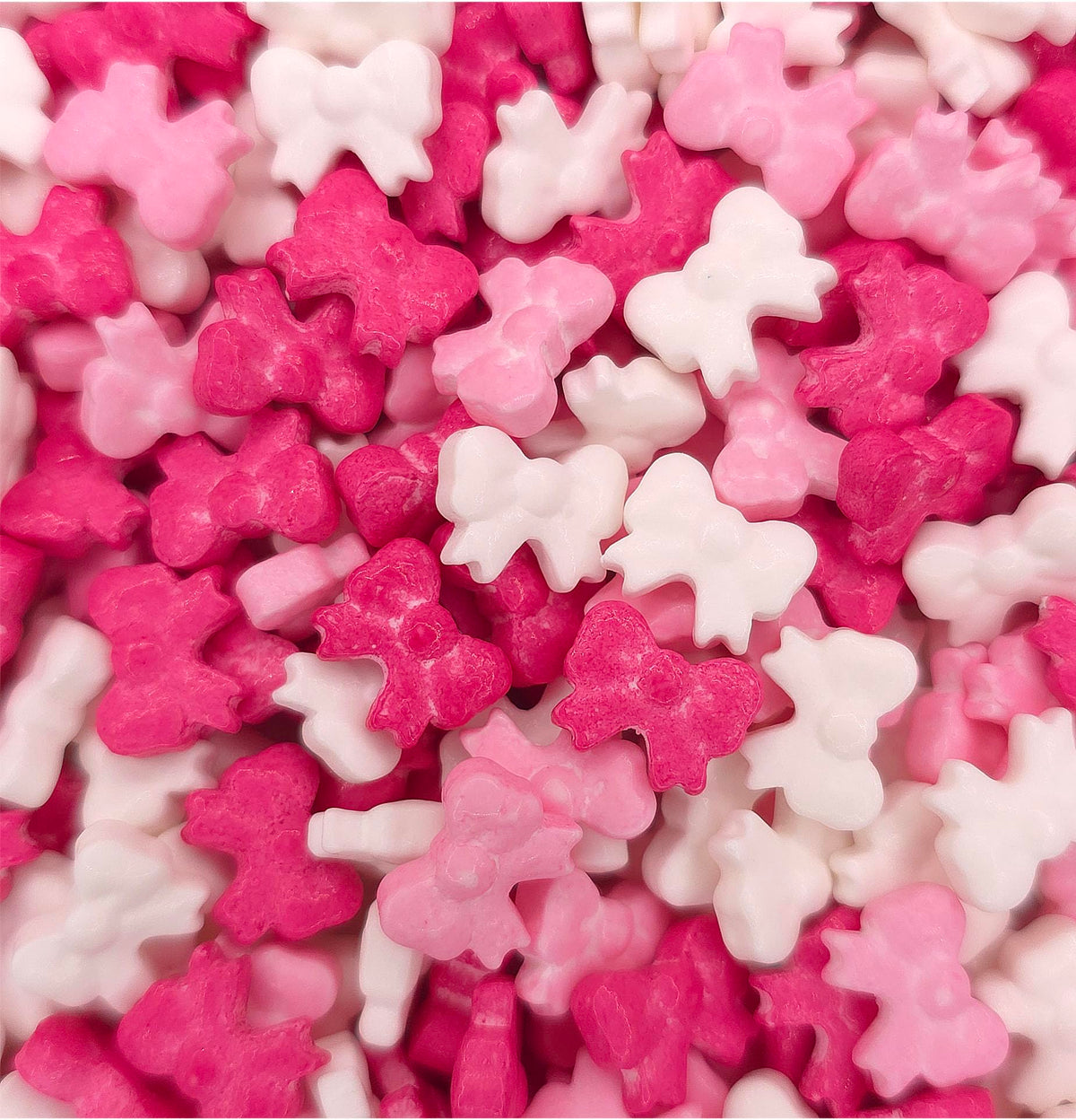 NCS Ribbon Bow sprinkles white for clean holiday desserts