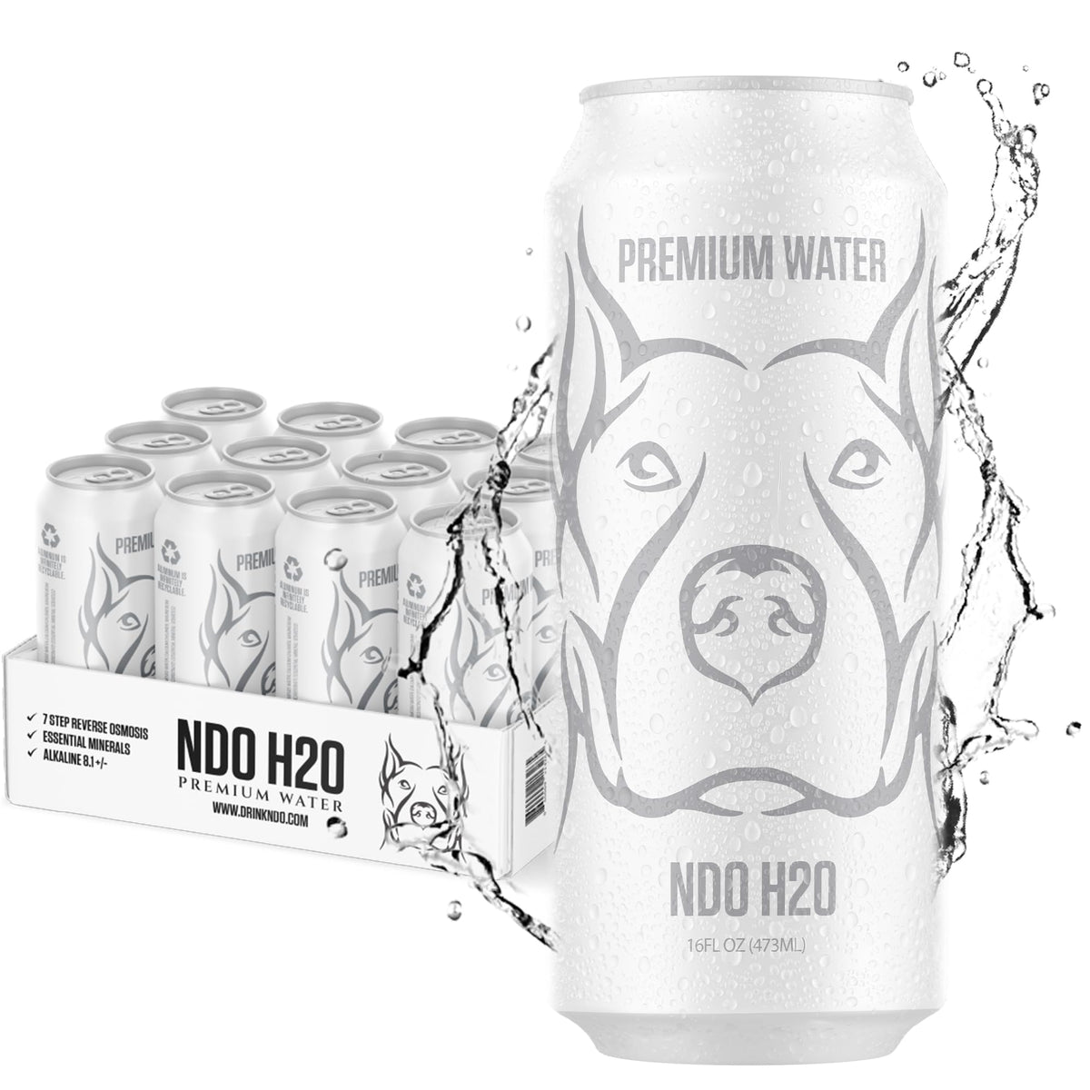 NDO H2O No Days Off 12-pack front for on-the-go hydration