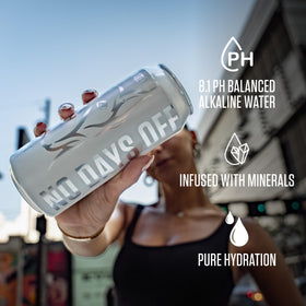 NDO H2O 16 oz can side view showing BPA-free aluminum