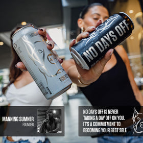 NDO H2O NO DAYS OFF no sugar sparkling water can.