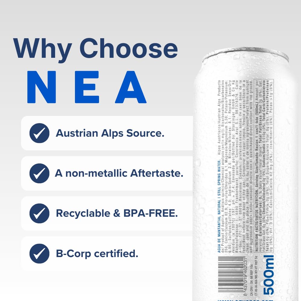 NEA recyclable aluminum can supports sustainable packaging.