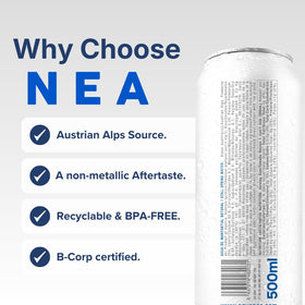 NEA recyclable aluminum can supports sustainable packaging.