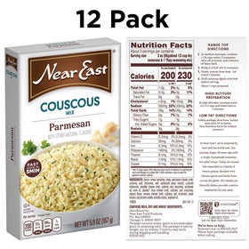 Near East Parmesan Couscous bowl with herbs, quick side dish.
