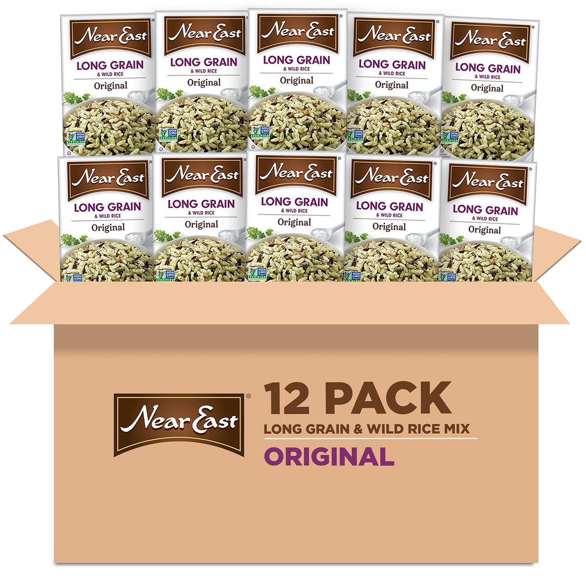 Near East Rice Pilaf Mix original wild rice box, quick side for meals