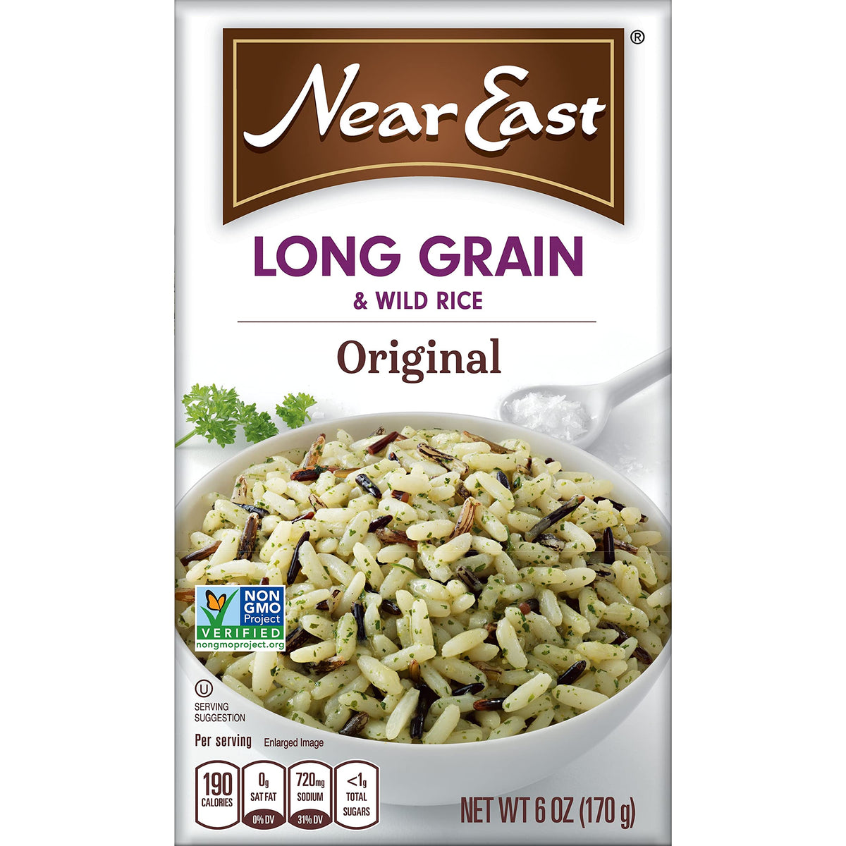 Near East Rice Pilaf Mix raw ingredients: long grain and wild rice