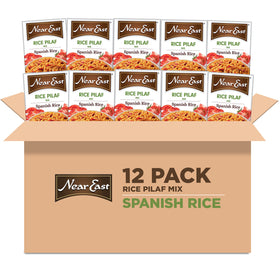 Near East Spanish Rice Pilaf box image shows a quick, flavorful side for weeknight dinners.