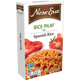 Near East Spanish Rice Pilaf Kosher label emphasizes trusted, certified ingredients.