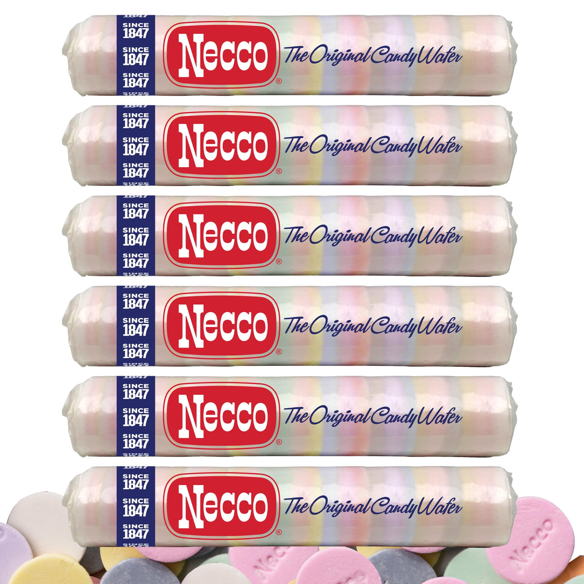Necco Wafer Original 6-pack packaging ready for sharing.