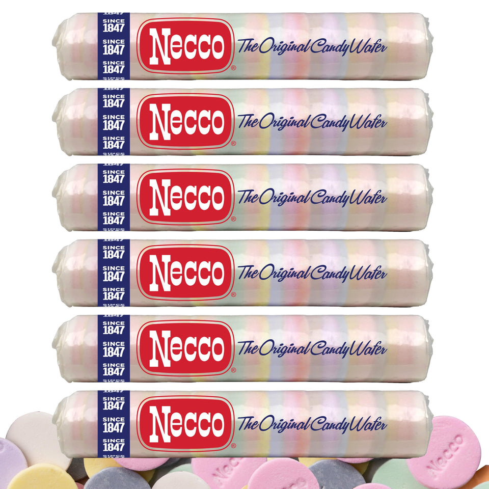 Necco Wafer Original 6-pack packaging ready for sharing.