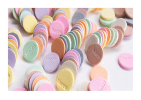 Necco Wafers close-up highlighting crisp texture and bite.