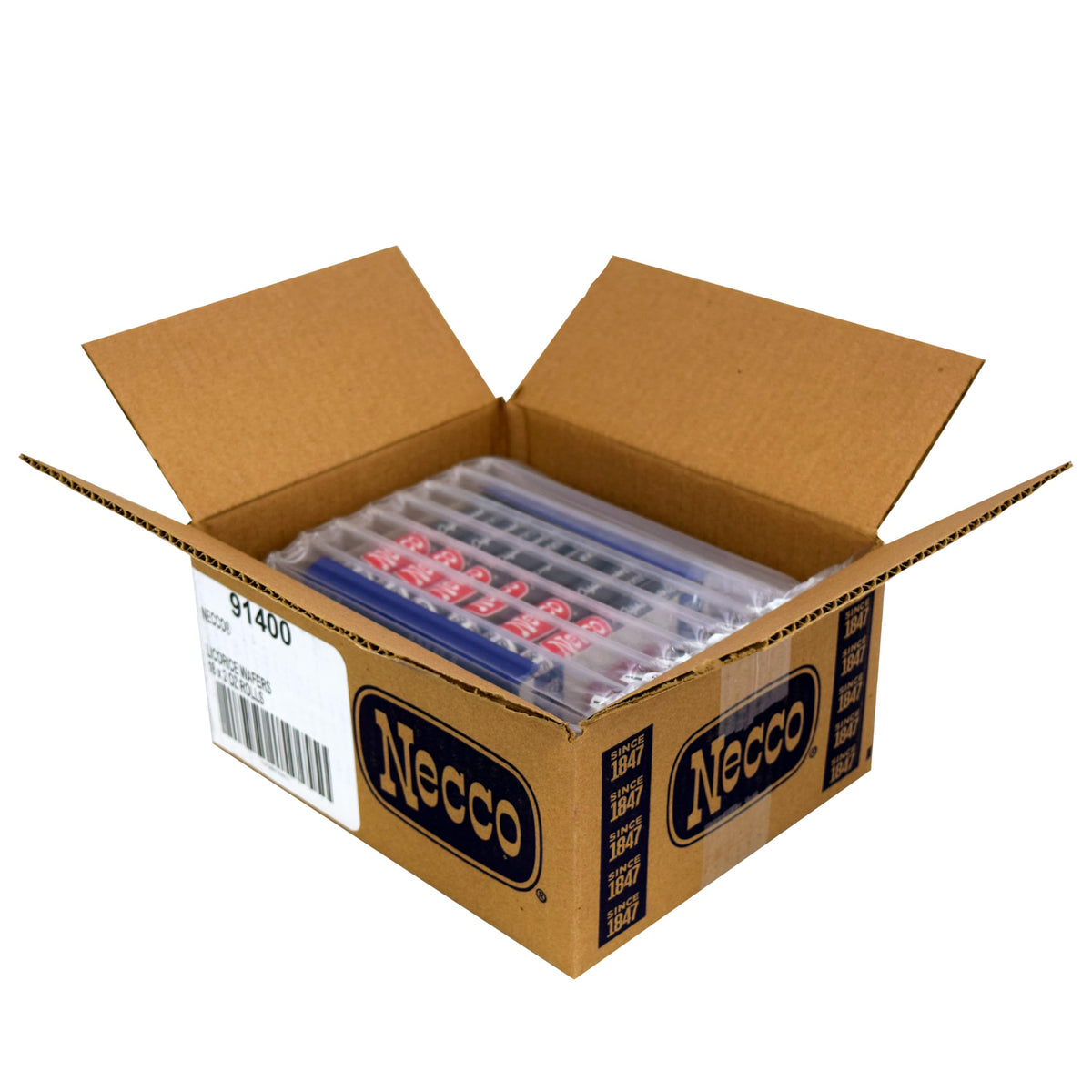 NECCO Wafers licorice rolls showing classic flavor for gifting and Halloween.