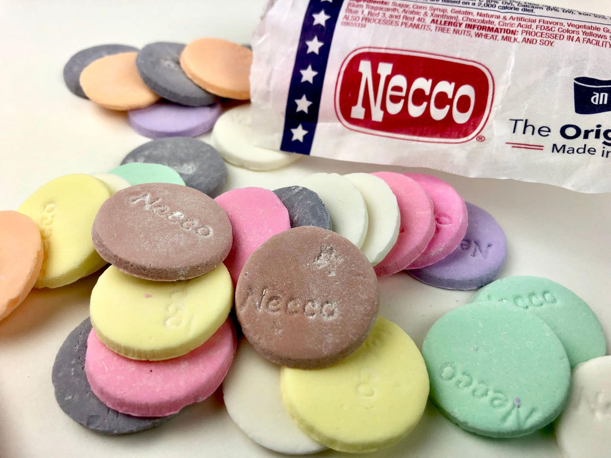 Open roll of Necco Wafers for quick desk snacking.