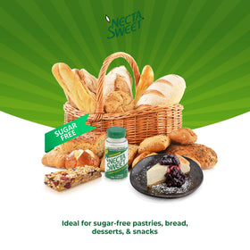 The Necta Sweet bottle highlights no dextrose or lactose content for sensitive diets.
