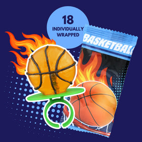 Needzo birthday party favors—basketball-themed candy for celebrations.