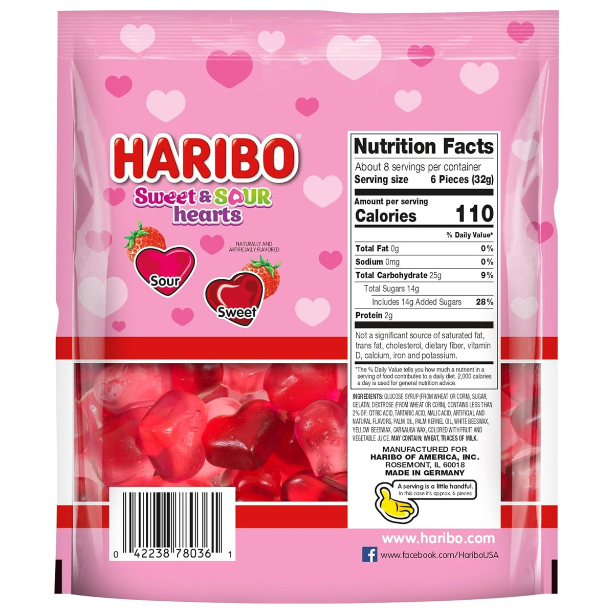 Needzo bulk strawberry heart gummies in 9 oz, ideal for parties.
