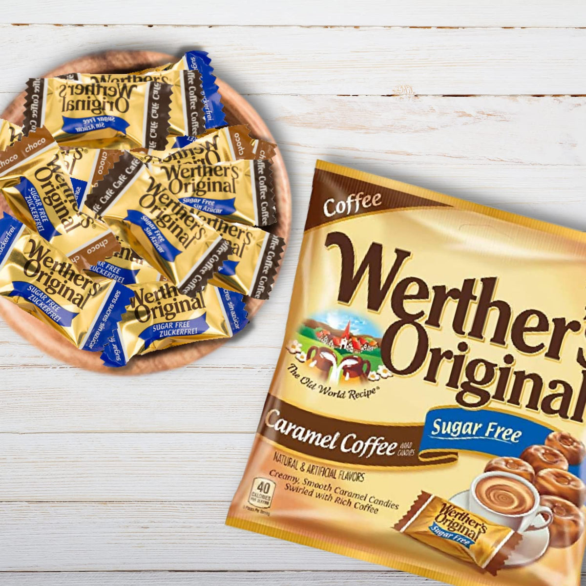 Needzo caramel coffee swirl candy with creamy texture for enjoying.