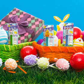 Needzo gift-ready packaging for Easter PEZ dispenser gift sets.