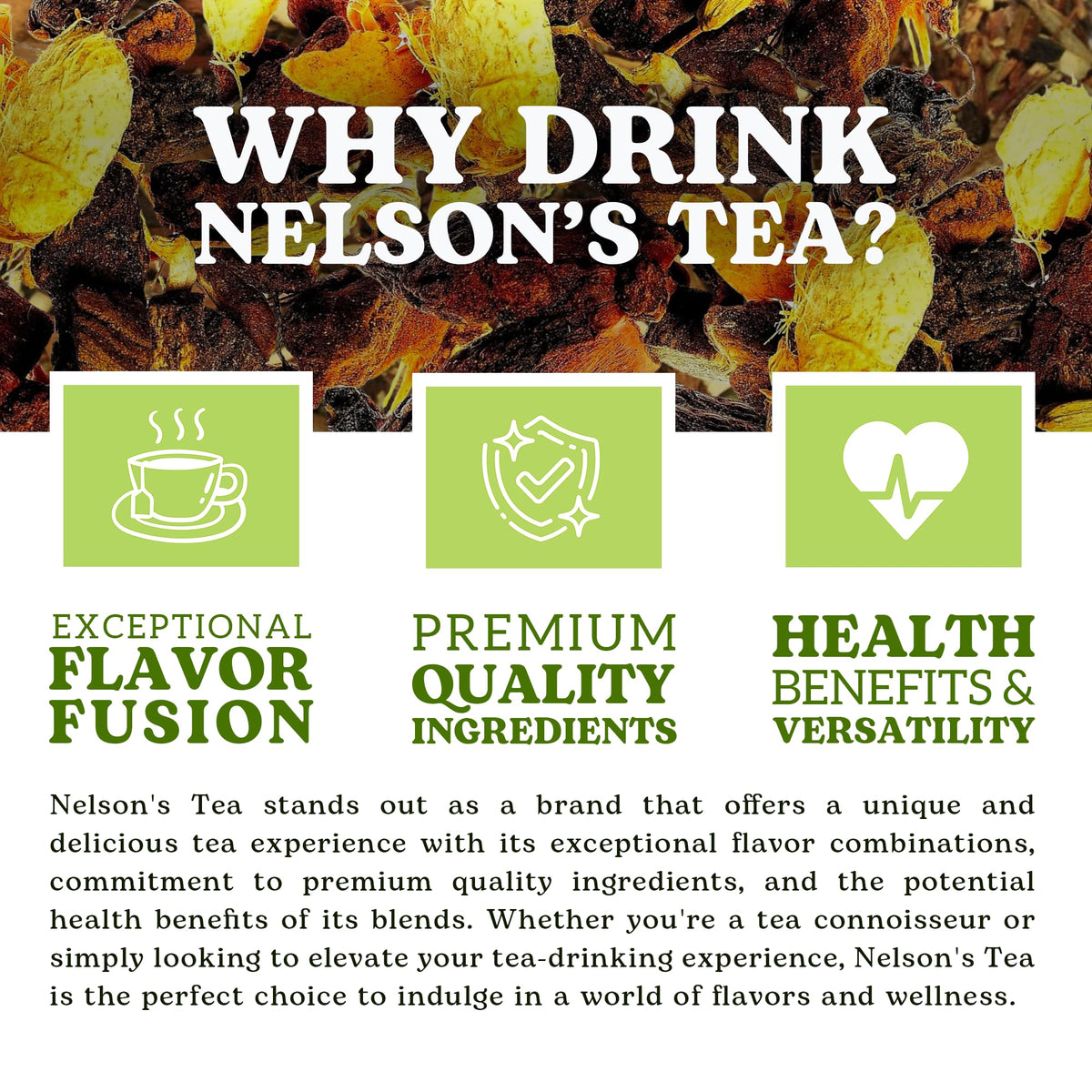 Nelson's Tea Really Root Beer steeping method captures a comforting herbal ritual.