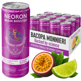 NEORON Focus + Calm bottle pour promotes clean energy and sustained focus