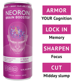 NEORON Focus + Calm Passion Fruit Lime flavor signals a refreshing, sugar-free experience