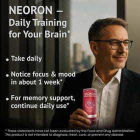 NEORON Focus Calm packshot emphasizes a 12-pack for daily use.
