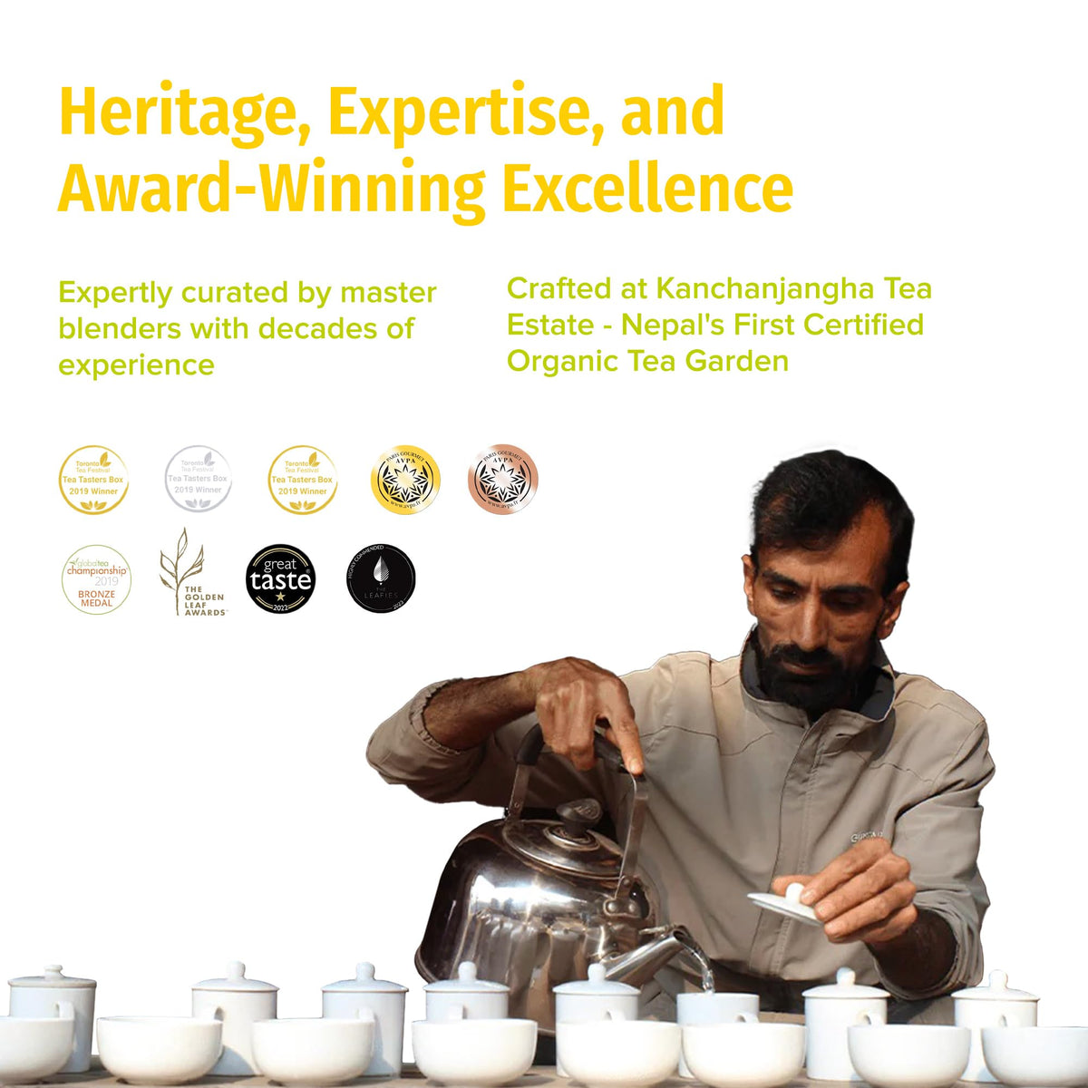 USDA Organic label on Nepal Tea White Prakash packaging