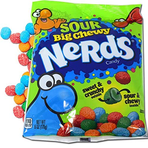 Ner Sour Big Chewy Nerds Candy 6 oz pack – tangy, chewy treats ideal for parties.