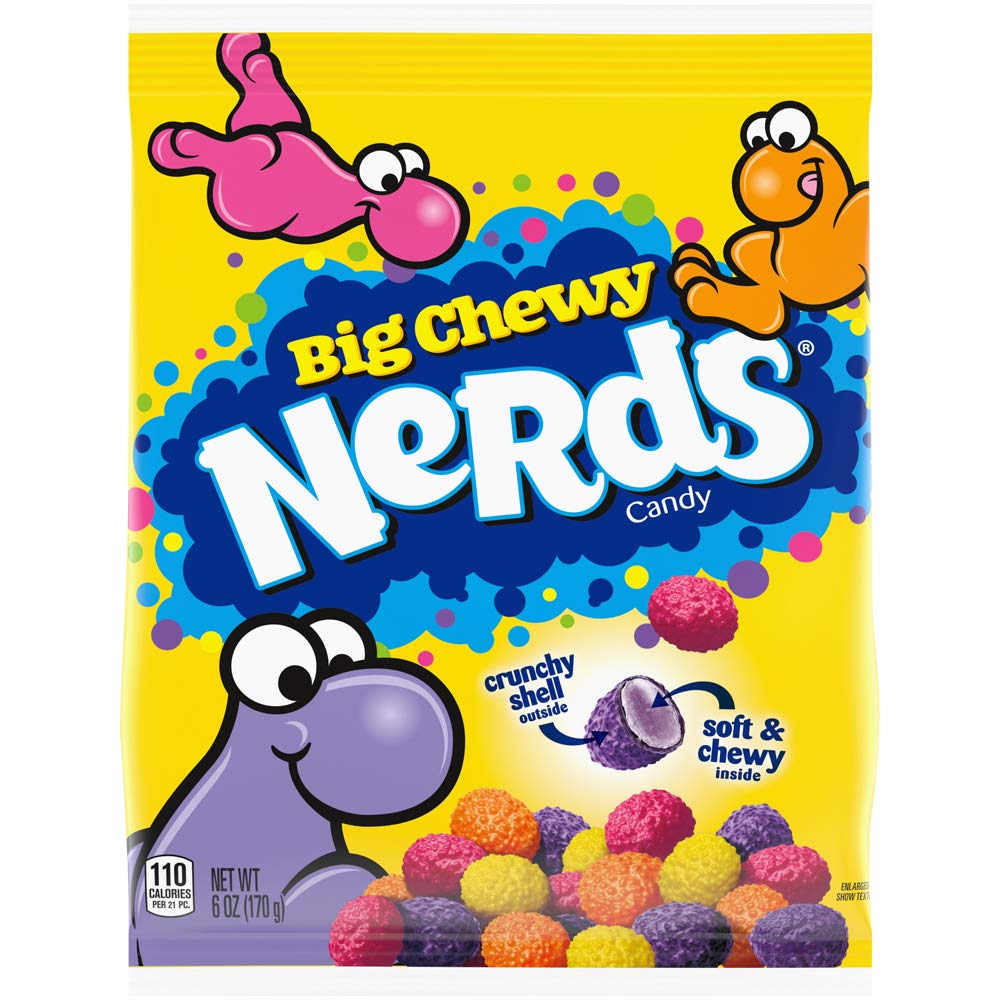Nerds Big Chewy Candy orange pieces with fruity flavor and chewy center