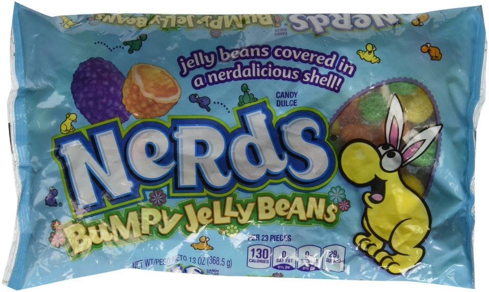 Nerds Big Chewy Jelly Beans bag shows vibrant colors for a playful snack.