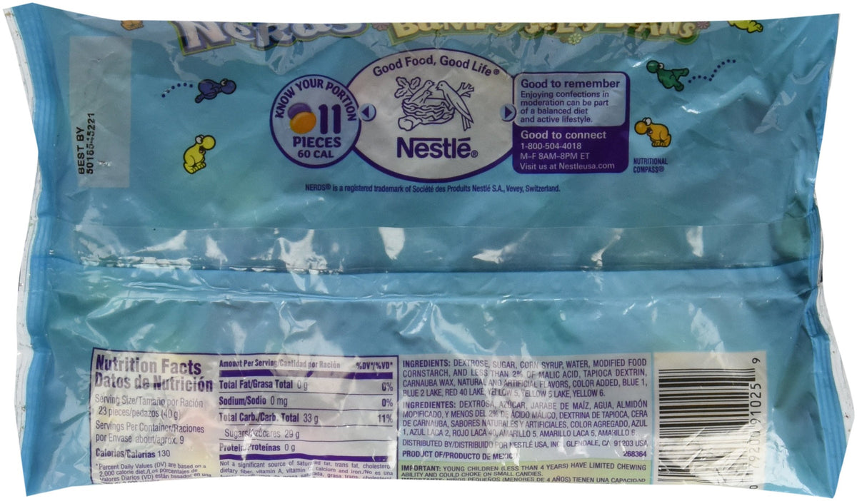 Nerds Big Chewy Jelly Beans close-up highlights crunchy coating and fruity flavors.