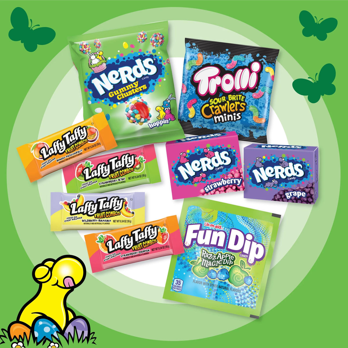 Nerds Gummy Clusters in the assortment, perfect chewy treat for gatherings