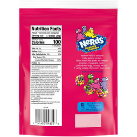 NERDS Gummy Clusters crunchy shell closeup emphasizing outer bite
