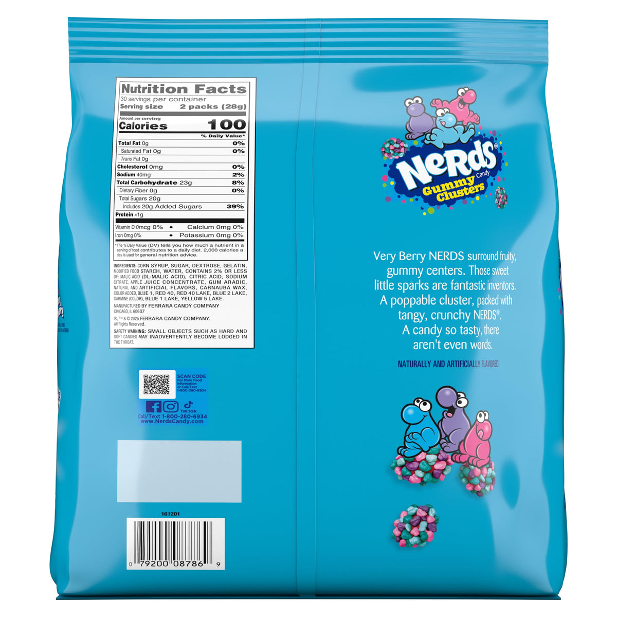 NERDS Gummy Clusters Ingredient-candid shot emphasizes vibrant color and fun.