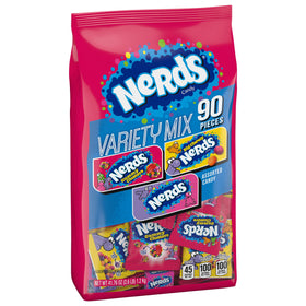 Nerds Gummy Clusters with rainbow candies and crunchy centers.