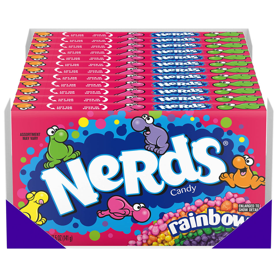 Nerds Rainbow theater box showing classic concession packaging for sharing