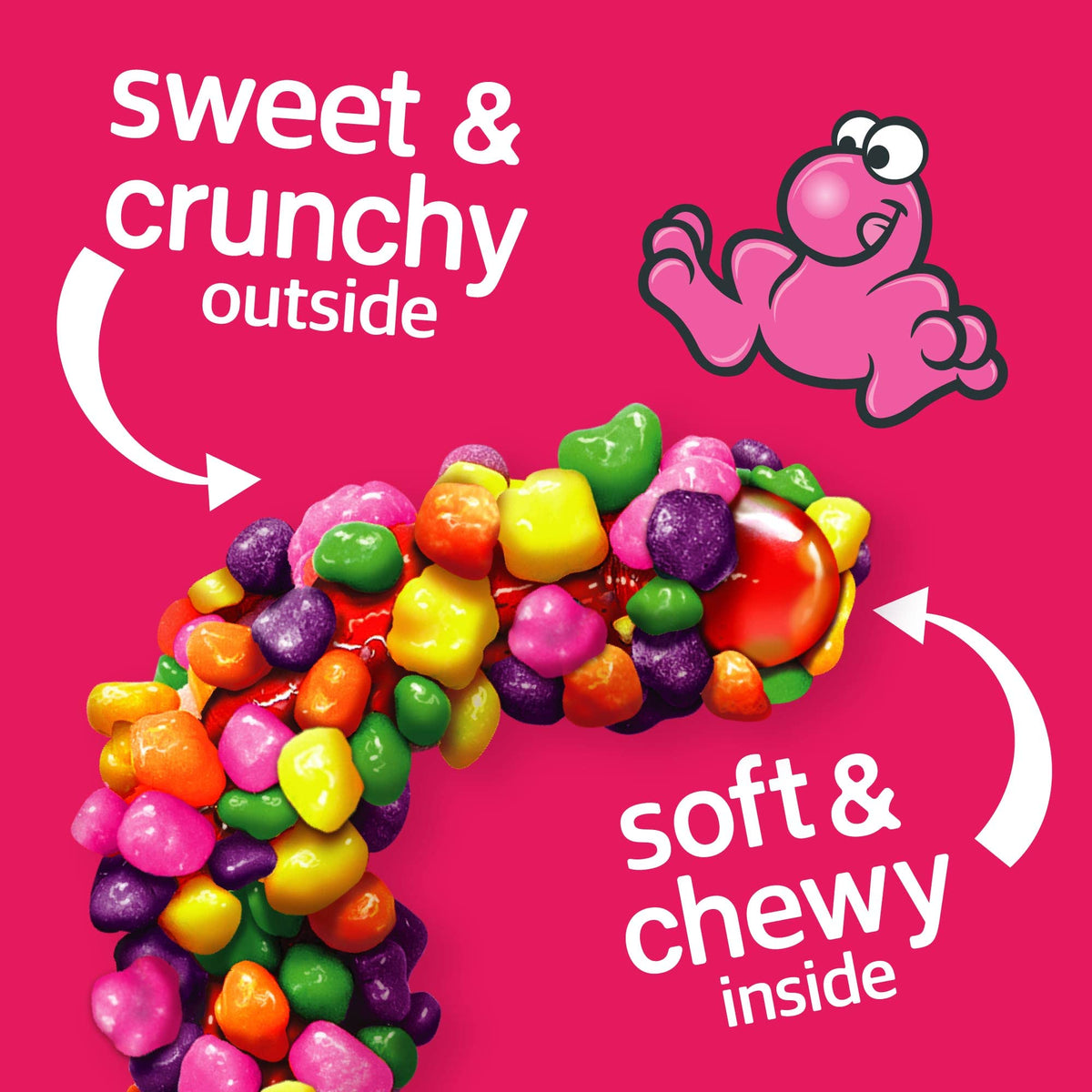 Nerds Rope Rainbow chewy center with tangy outer candy for on-the-go treats.