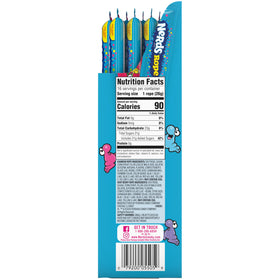 Colorful coating on NERDS Rope close-up reveals a crunchy texture and tangy taste
