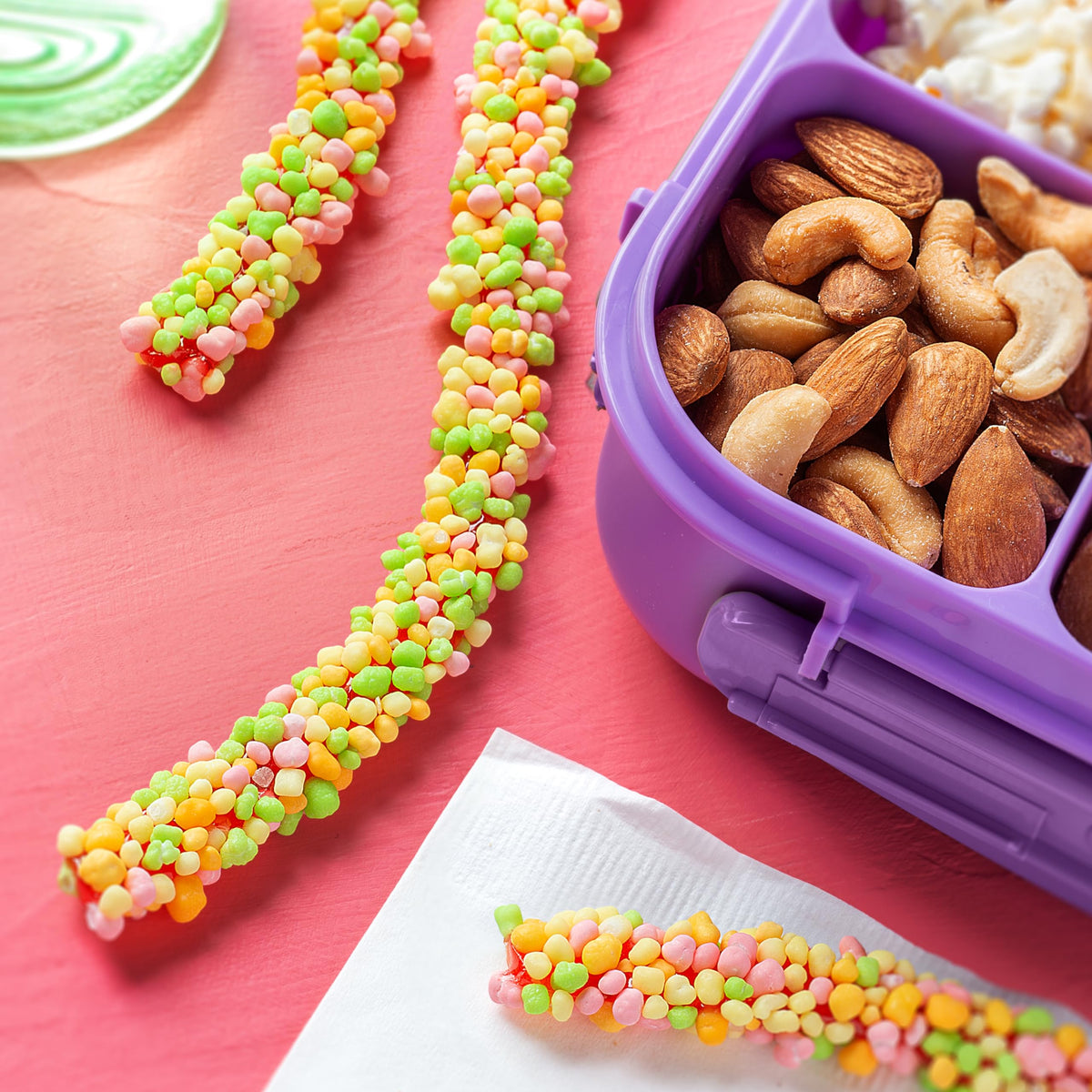 Bulk Nerds Rope Tropical box opened, great for gifting or bulk party snack stash.