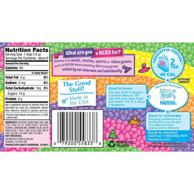Nerds Wonka Rainbow Nerds box back displays details and 5 oz portions