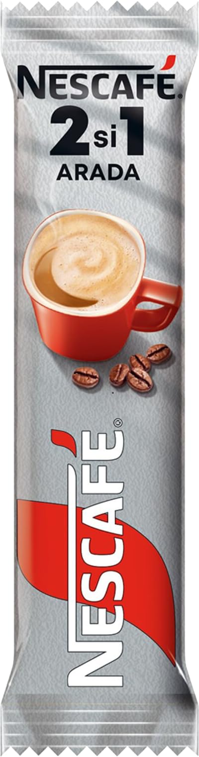 Nescafe 2in1 unsweetened sachet on desk for quick work brew.