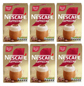 NESCAFÉ Cappuccino sachets in box for easy, on-the-go barista-style moments.