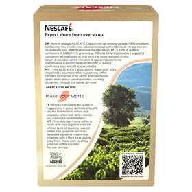 Travel-friendly Nescafé Cappuccino 10 Sticks pack for on-the-go coffee.