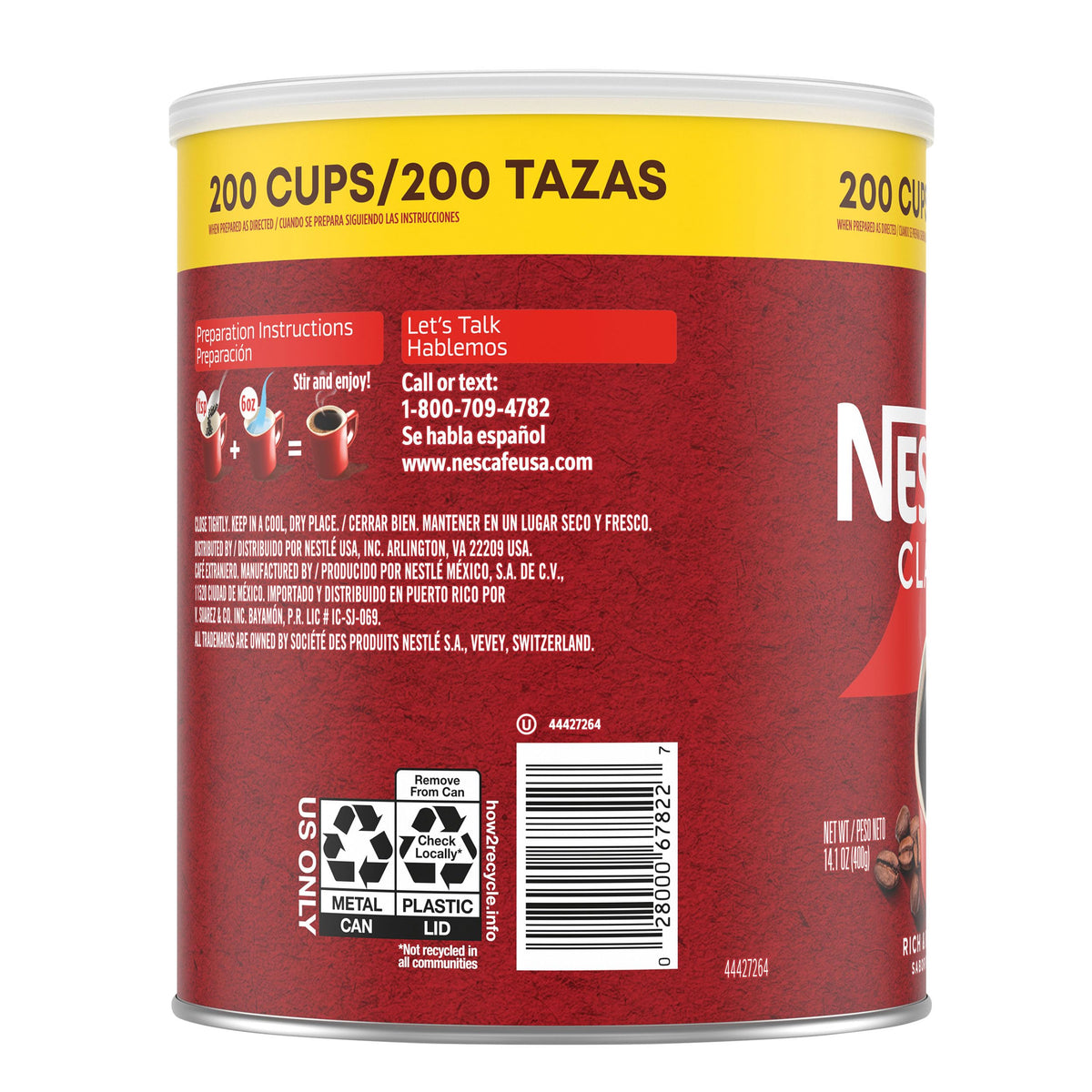 NESCAFÉ CLÁSICO instant coffee dissolving in hot water for a quick morning pick-me-up.