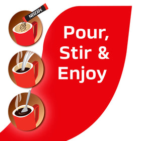 NESCAFÉ CLÁSICO Sticks ready cup shows rich dark roast aroma