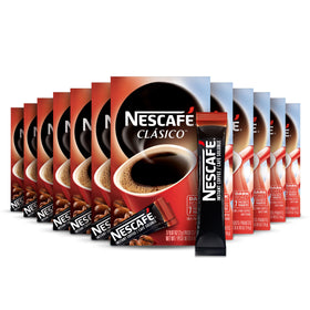 NESCAFÉ CLÁSICO Sticks front pack highlighting bold coffee flavor ready in seconds