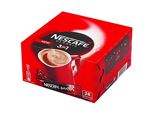 Nescafe Classic 3-in-1 sticks packaging for quick single-serve coffee