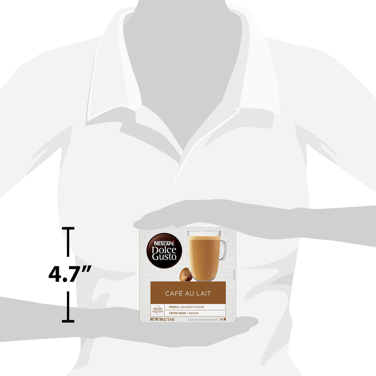 Nescafé Dolce Gusto Café Au ethically sourced coffee visuals.