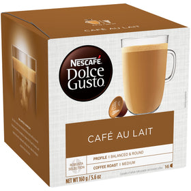 Nescafé Dolce Gusto Café Au machine-brew setup illustrating quick prep.